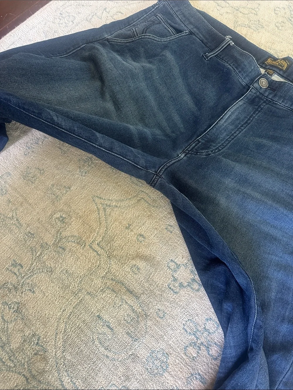 True Religion Men's Dark Blue Slim Denim Joggers Size 42